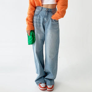 VILZSTUDIOS Heart Detail Raw Hem Wide Leg Jeans product image