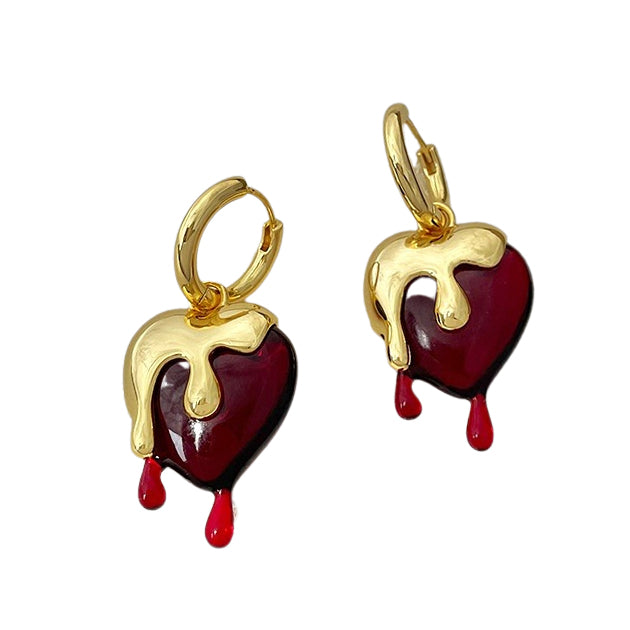 VILZSTUDIOS Stylish heart drop earrings for unique fashion choices