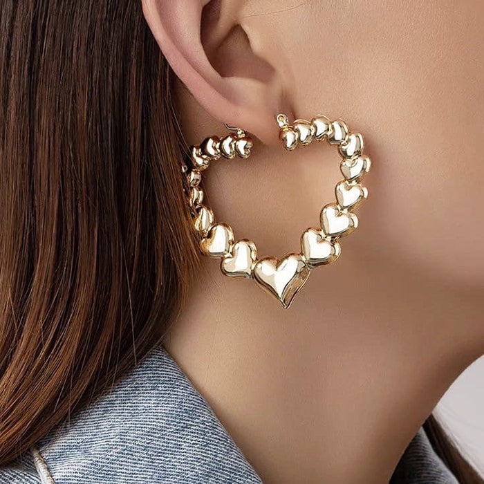 VILZSTUDIOS Trendy Y2K heart earrings for fashion enthusiasts