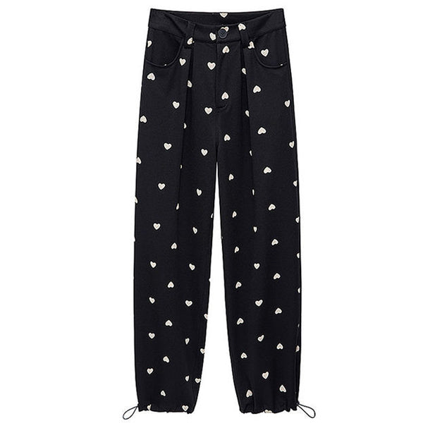 VILZSTUDIOS Heart graphic balloon trousers for stylish casual wear