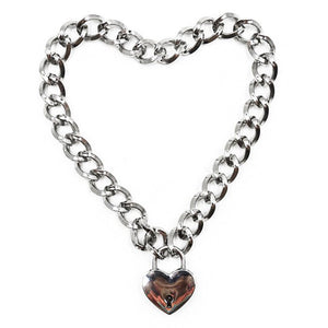 VILZSTUDIOS Stylish heart padlock chain necklace for modern fashion