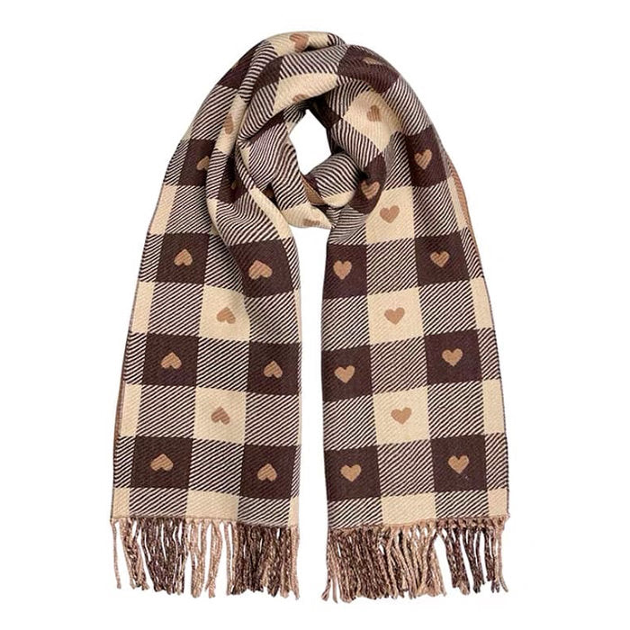 VILZSTUDIOS Heart pattern scarf for stylish accessory collection