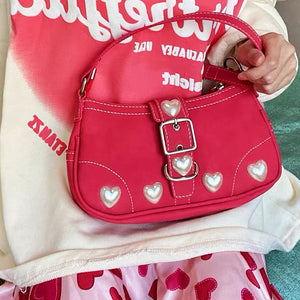 VILZSTUDIOS Y2K pearl heart-shaped bag