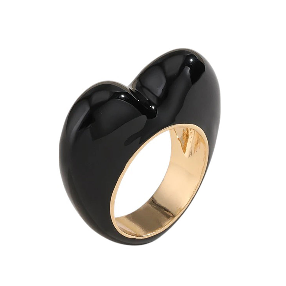 VILZSTUDIOS Enamel ring with heart design