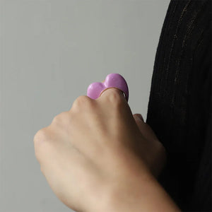 VILZSTUDIOS Enamel ring with heart design