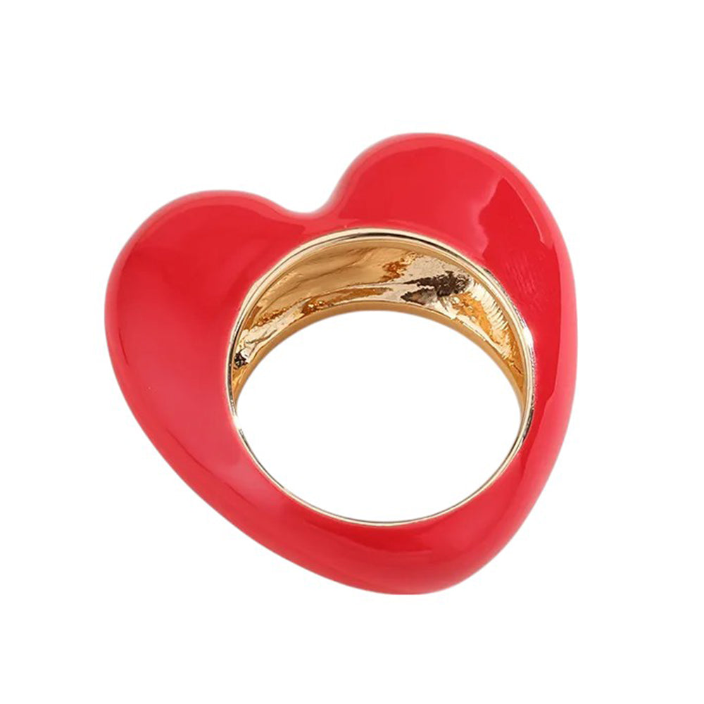 VILZSTUDIOS Enamel ring with heart design