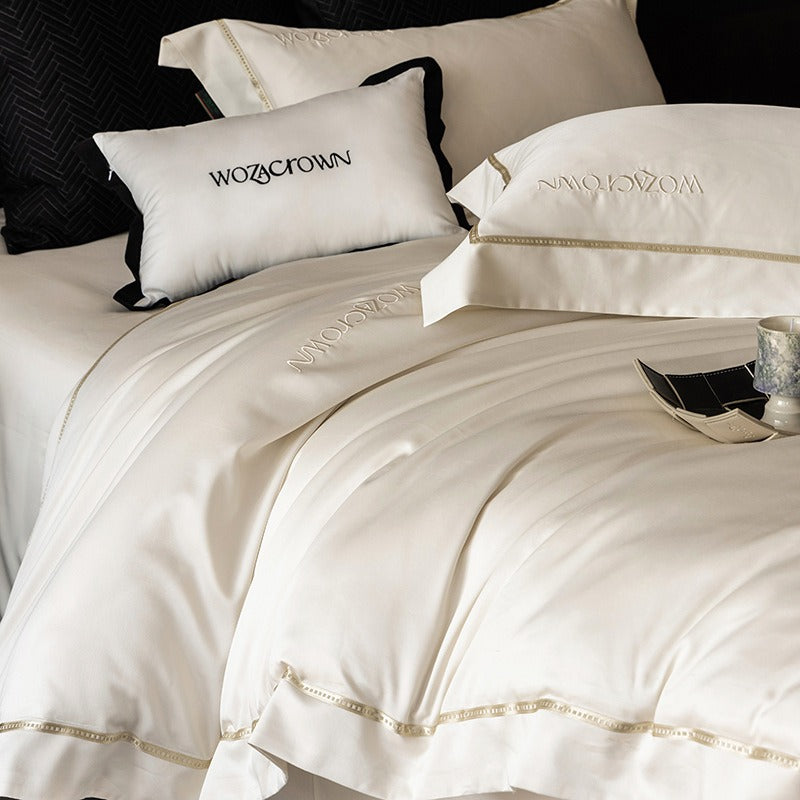 Hemstitch Border Duvet Cover Set