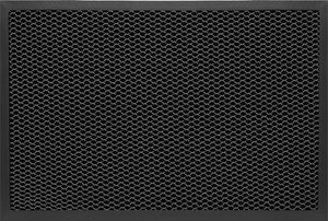 VILZSTUDIOS Black, burgundy-and-black, or red honeycomb loop door mat with a wide black border