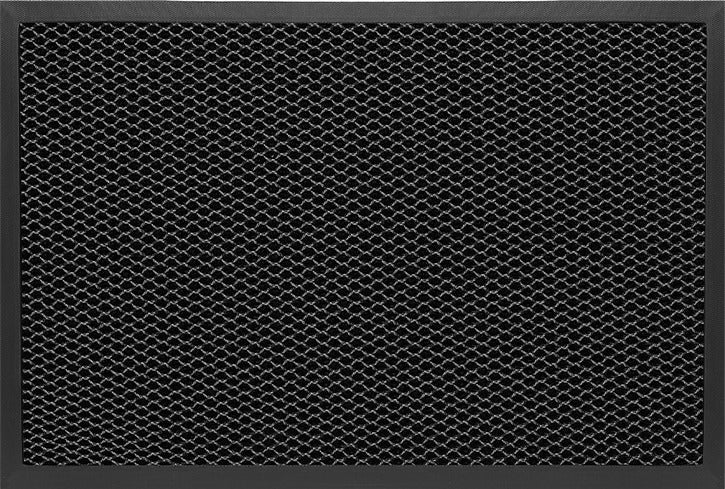 VILZSTUDIOS Black, burgundy-and-black, or red honeycomb loop door mat with a wide black border