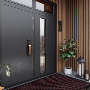 VILZSTUDIOS Black, burgundy-and-black, or red honeycomb loop door mat with a wide black border