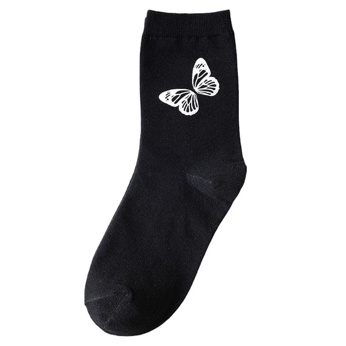 VILZSTUDIOS Stylish illuminated butterfly crew socks
