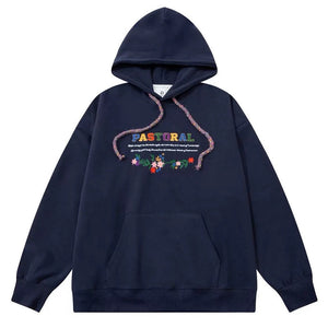 VILZSTUDIOS Oversized hoodie with unique pastoral print design
