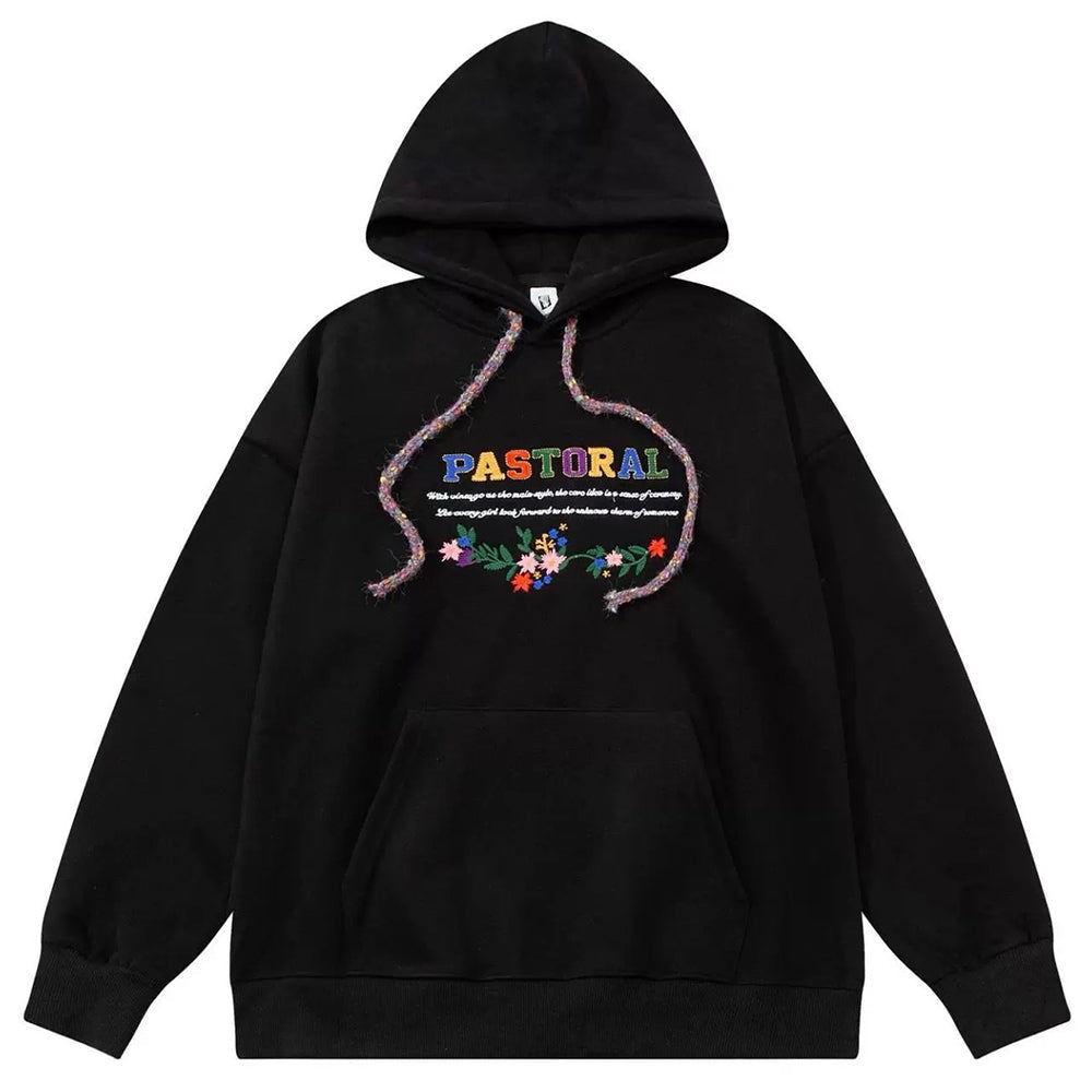 VILZSTUDIOS Oversized hoodie with unique pastoral print design