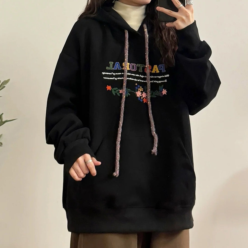 VILZSTUDIOS Oversized hoodie with unique pastoral print design
