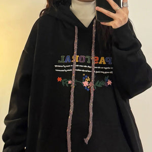 VILZSTUDIOS Oversized hoodie with unique pastoral print design