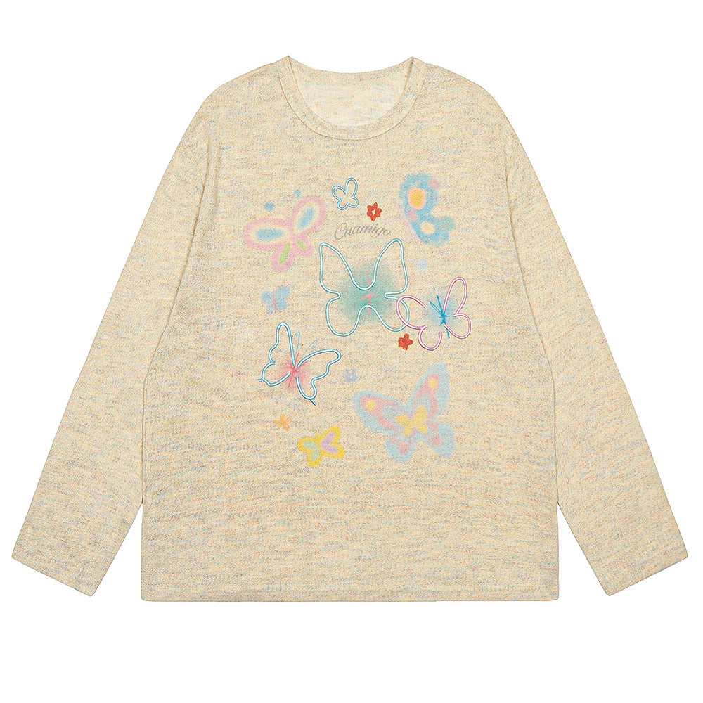 VILZSTUDIOS Indie Vibe Butterfly Long Sleeve shirt