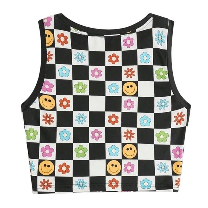 VILZSTUDIOS Checker crop top for trendy streetwear style