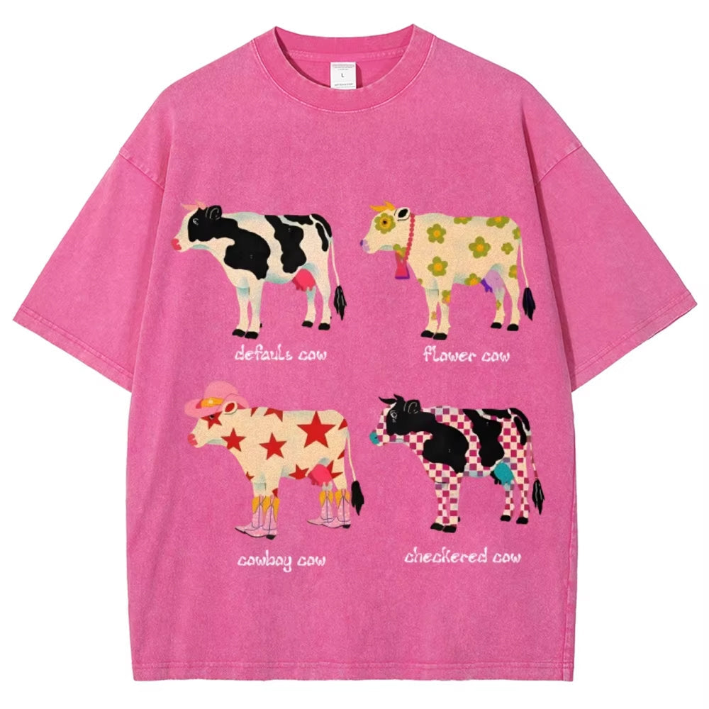 VILZSTUDIOS Indie aesthetic cow graphic t-shirt