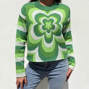 VILZSTUDIOS Floral knit sweater from VILZSTUDIOS