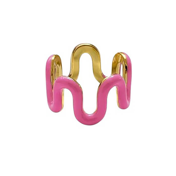 VILZSTUDIOS Indie aesthetic wave ring in zinc alloy