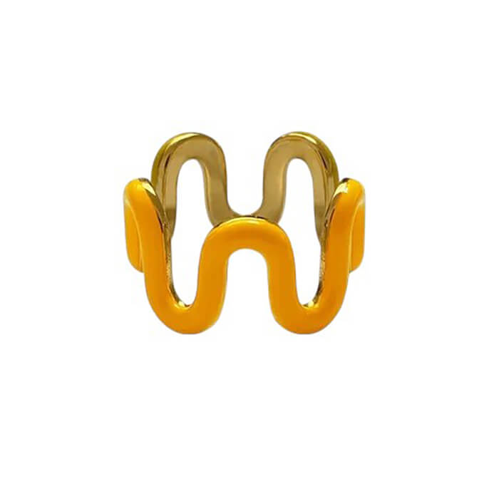 VILZSTUDIOS Indie aesthetic wave ring in zinc alloy