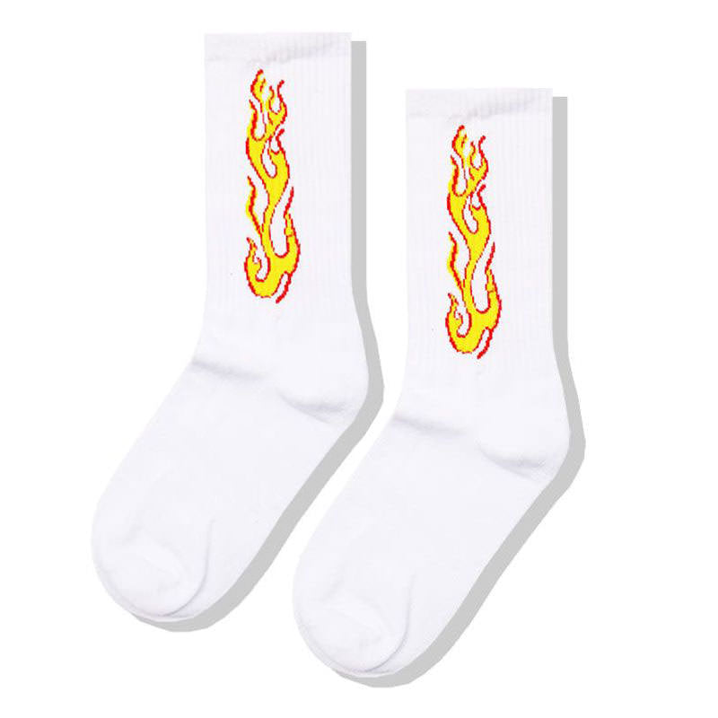 VILZSTUDIOS Casual socks with a flame pattern