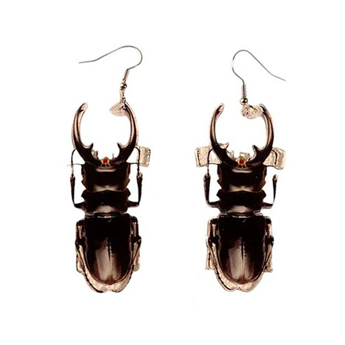 VILZSTUDIOS Stylish beetle design earrings with a polished finish