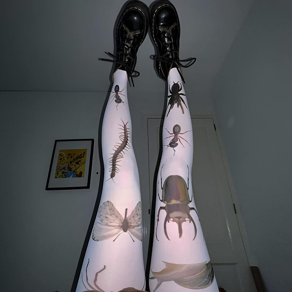 VILZSTUDIOS Insect print stretchy tights for streetwear fashion