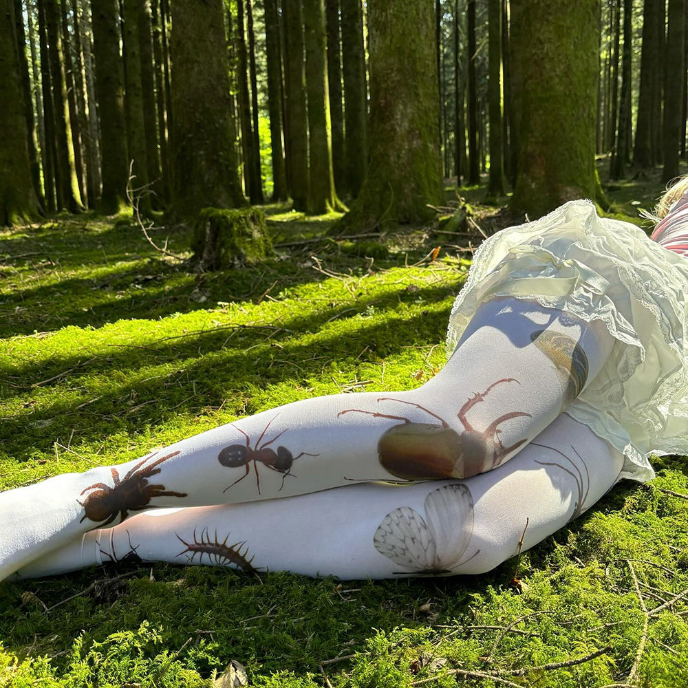 VILZSTUDIOS Insect print stretchy tights for streetwear fashion