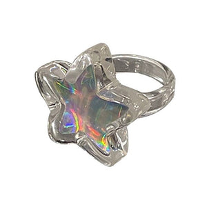 VILZSTUDIOS Adjustable iridescent cosmic ring from VILZSTUDIOS