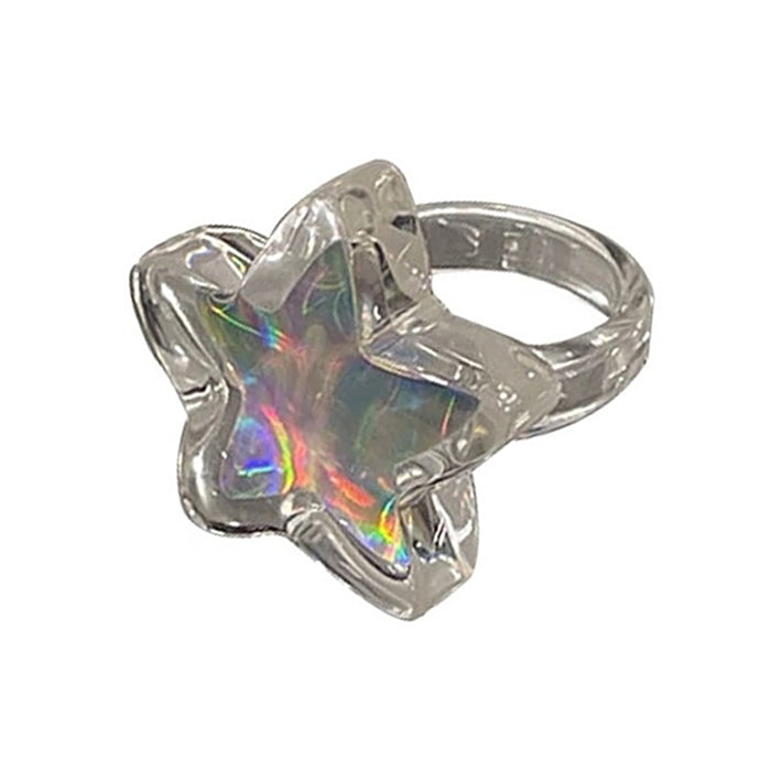VILZSTUDIOS Adjustable iridescent cosmic ring from VILZSTUDIOS