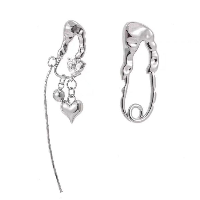 VILZSTUDIOS Stylish earrings with heart irregular design