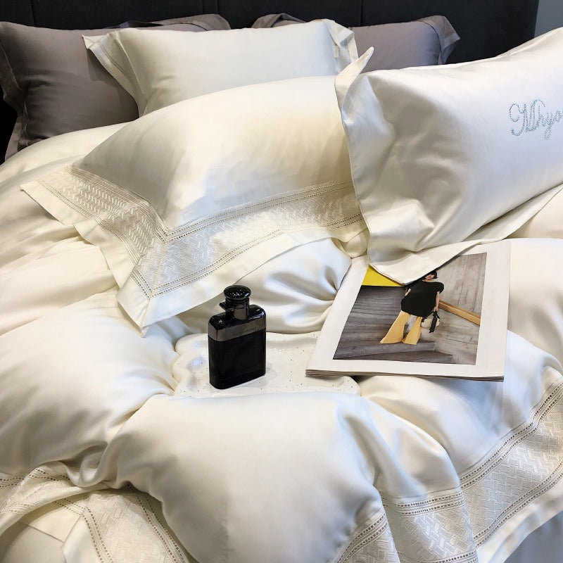 Jacquard Border Duvet Cover Set