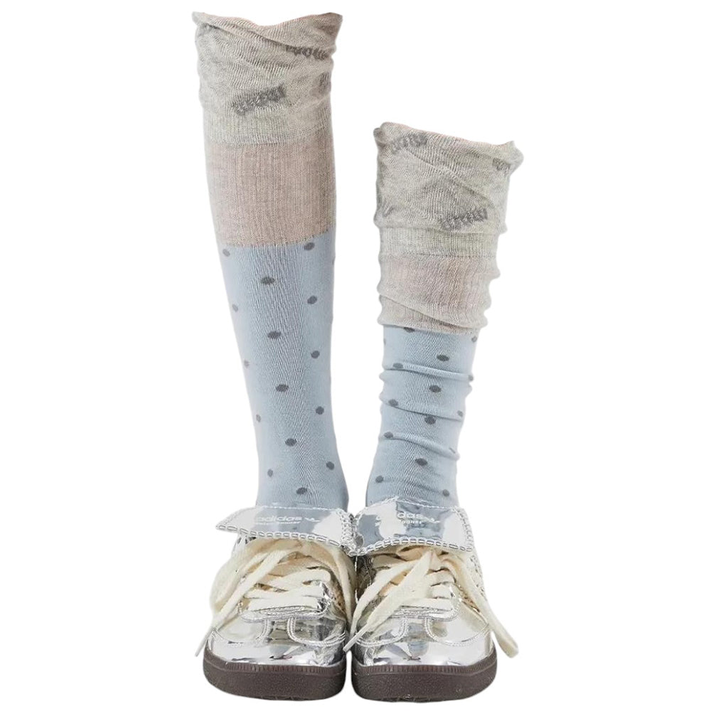 VILZSTUDIOS Stylish knee high socks with polka dot design