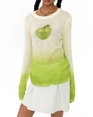 VILZSTUDIOS Gradient knit top for stylish streetwear fashion