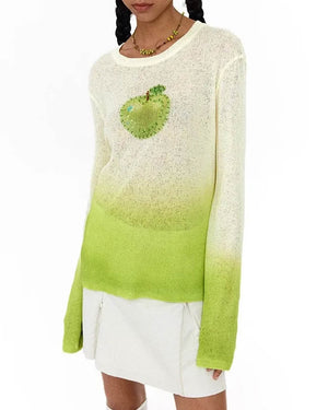 VILZSTUDIOS Gradient knit top for stylish streetwear fashion