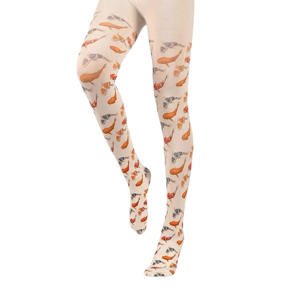 VILZSTUDIOS Stylish tights with a koi fish print design