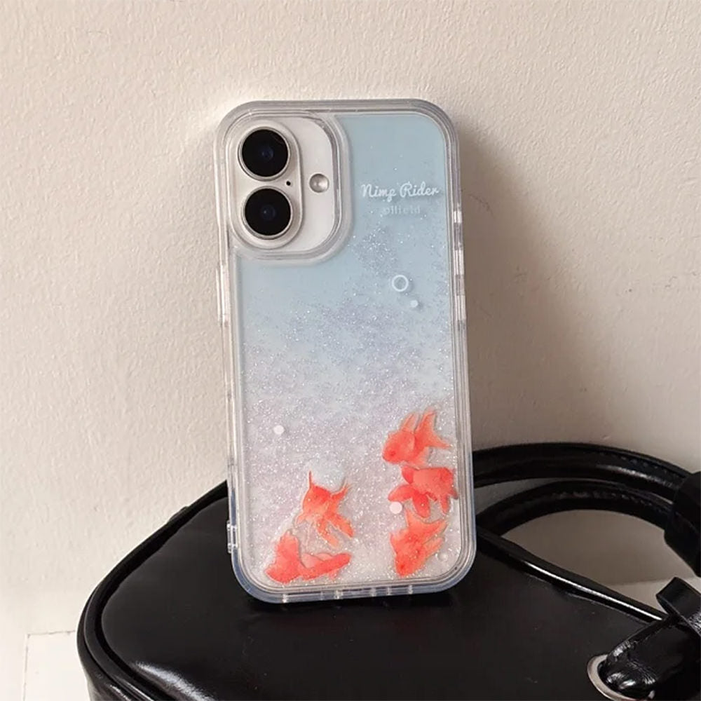 VILZSTUDIOS Stylish Koi Fish Sparkle iPhone Case for protection