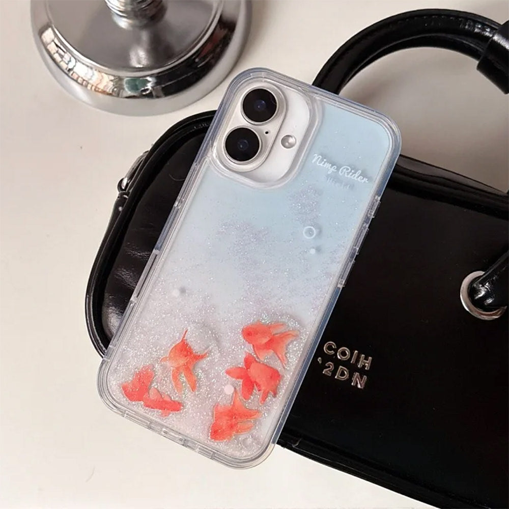 VILZSTUDIOS Stylish Koi Fish Sparkle iPhone Case for protection