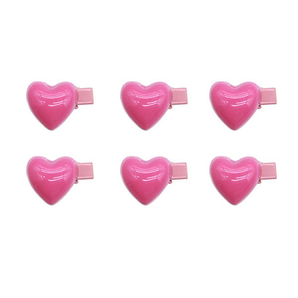 VILZSTUDIOS Set of Korean aesthetic heart-shaped hair clips