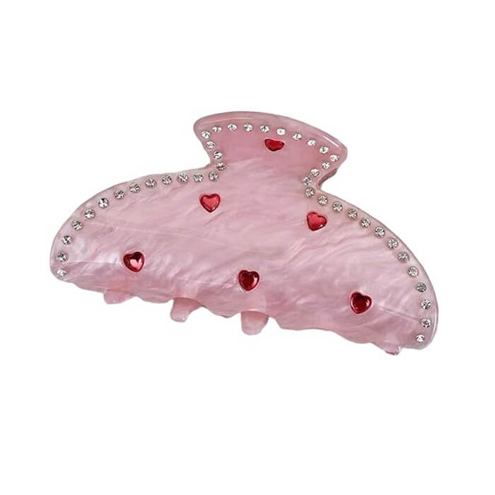 VILZSTUDIOS Korean heart rhinestone hair claw accessory