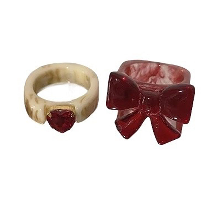 VILZSTUDIOS Stylish acrylic rings set for fashion enthusiasts