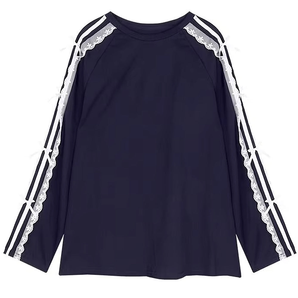VILZSTUDIOS Stylish long sleeve shirt with side stripes