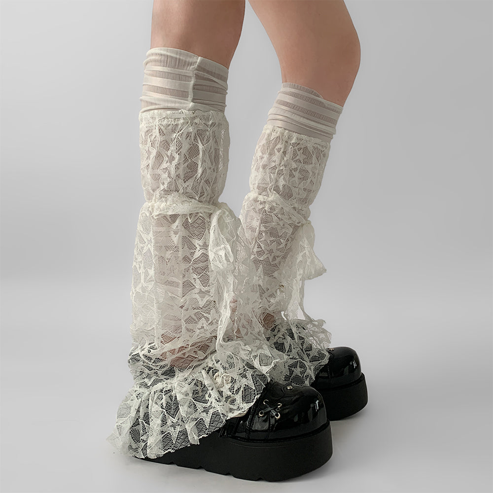 VILZSTUDIOS Chic lace leg warmers suitable for streetwear fashion