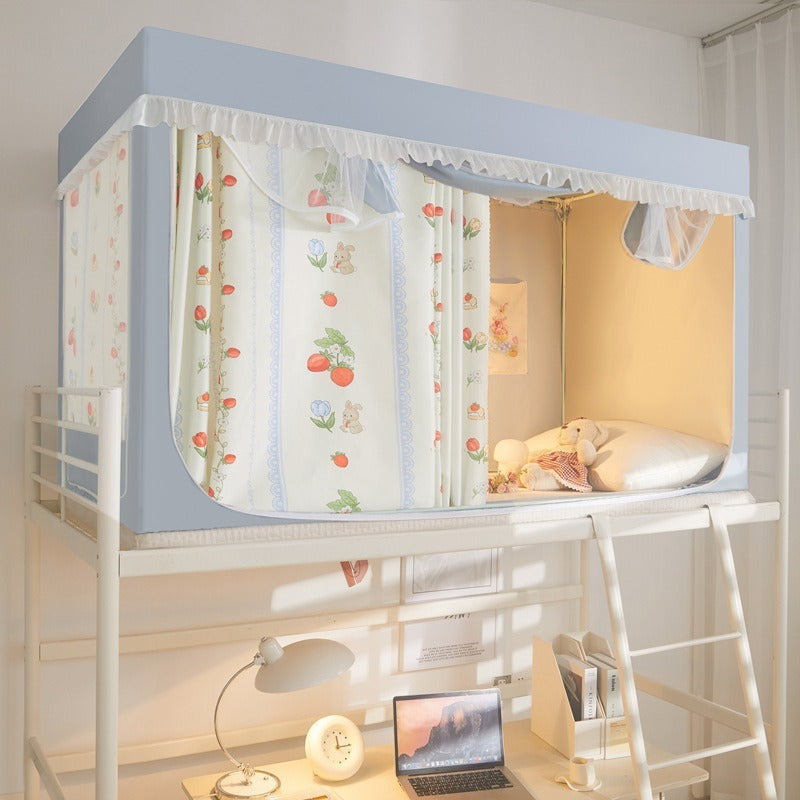 Lace Trim Pastel Bed Canopy