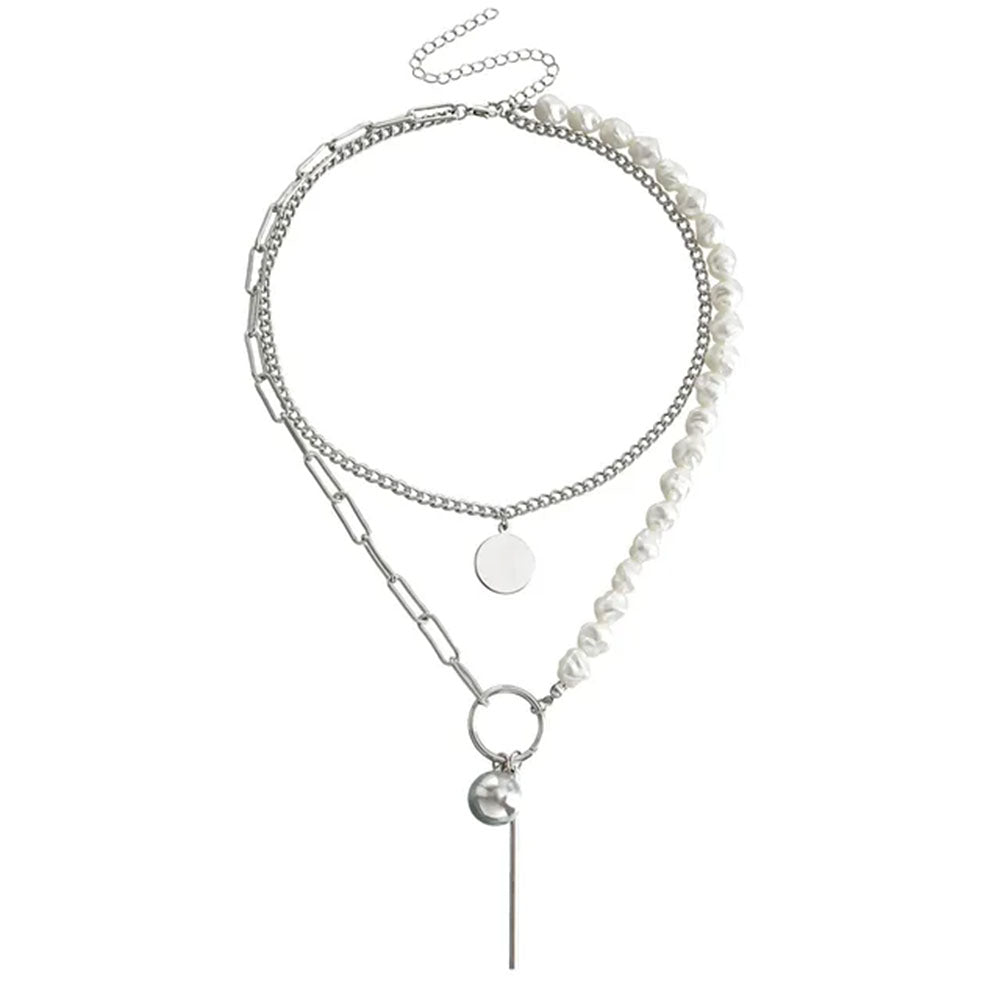 VILZSTUDIOS Layered chain pearl necklace accessory