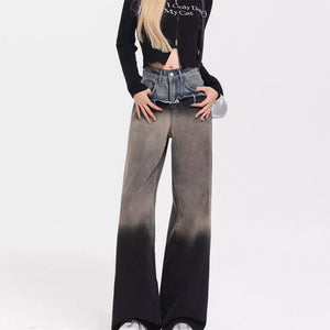 VILZSTUDIOS Layered baggy jeans in denim style