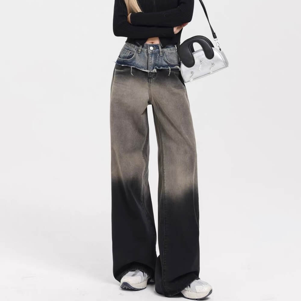 VILZSTUDIOS Layered baggy jeans in denim style