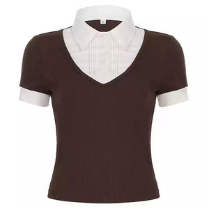 VILZSTUDIOS Layered effect collared shirt from VILZSTUDIOS
