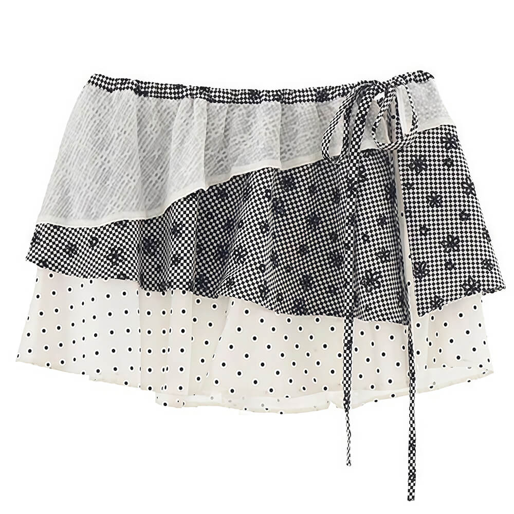 VILZSTUDIOS Stylish patchwork wrap skirt belt for fashion enthusiasts